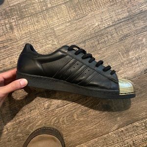 Men’s adidas Superstar Black x Gold Metal Toe